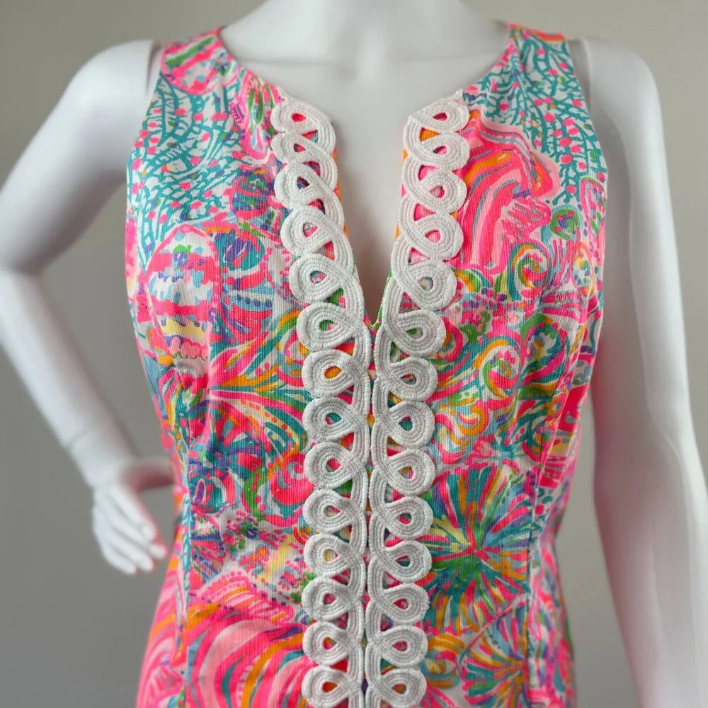 Lilly Pulitzer Sundress with White Scallop Trim - Picture 4 of 8
